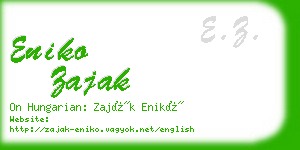 eniko zajak business card